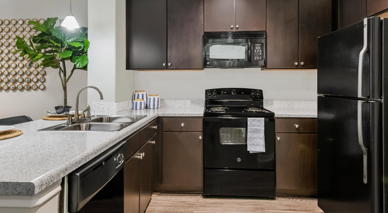 Beautiful kitchens with designer finishes a kitchen with black appliances