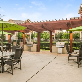 grill pad and eating area